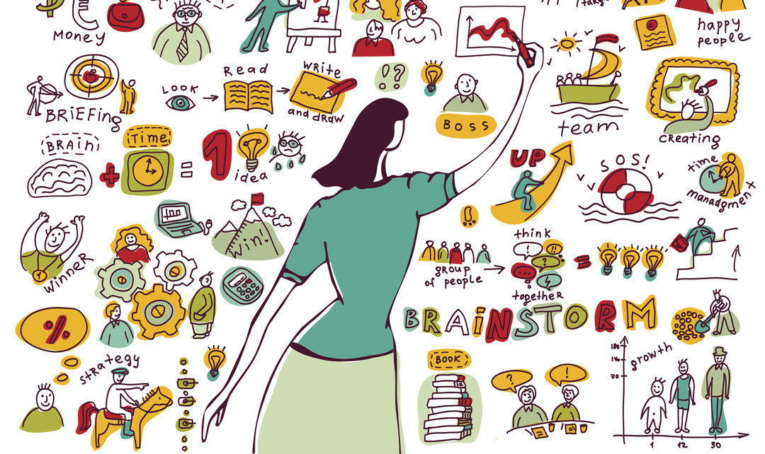 Изображение человека с головой, чистящего книгу в стиле комиксов. Художественное издание.